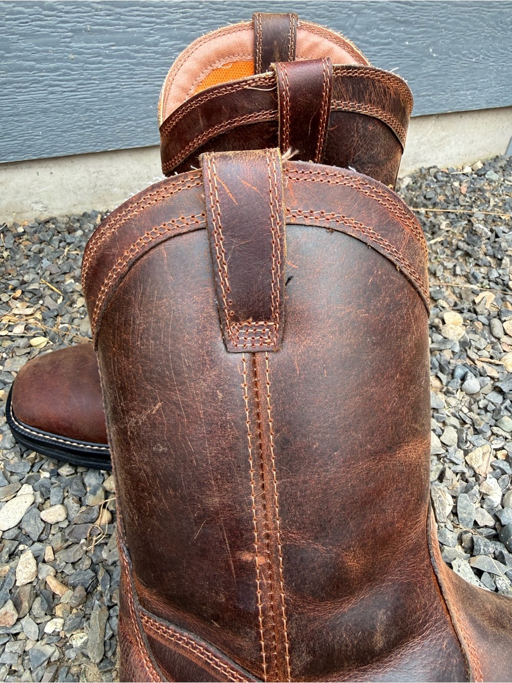 Ridgecut Toughwear Waterproof Pull-On Work Boots Men’s 11 Leather MemorySole - Picture 8 of 8